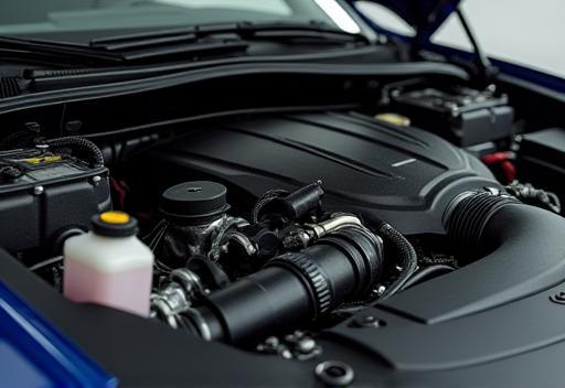 Clean and organized car engine bay.